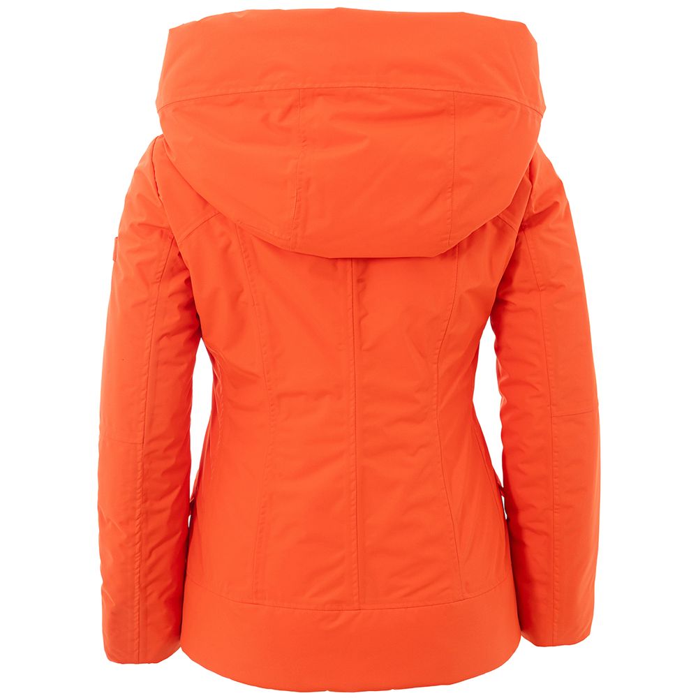 Peuterey Elegant Orange Polyesterjakke til Kvinder