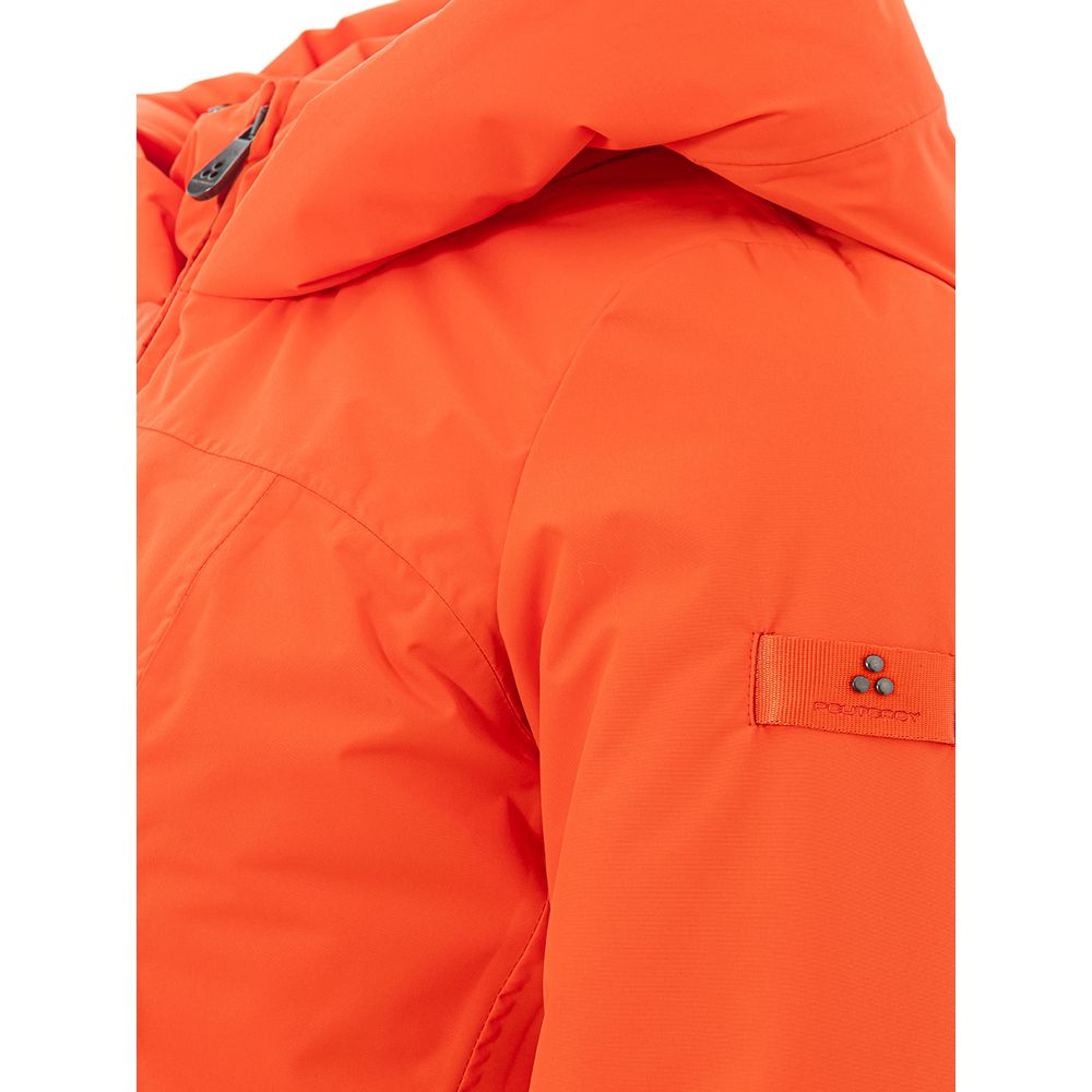 Peuterey Elegant Orange Polyesterjakke til Kvinder