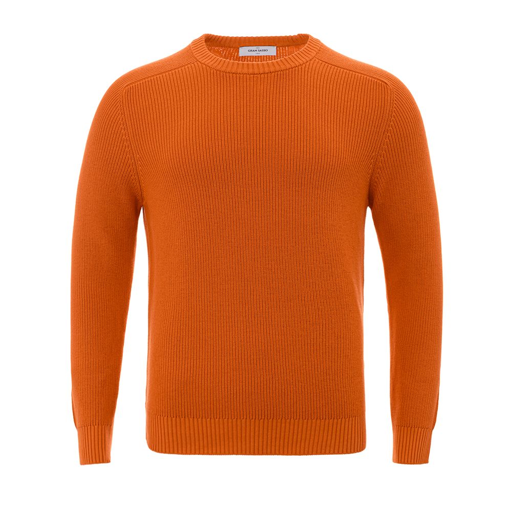 Gran Sasso italiensk bomulds chic orange sweater
