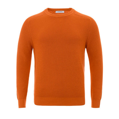 Gran Sasso italiensk bomulds chic orange sweater