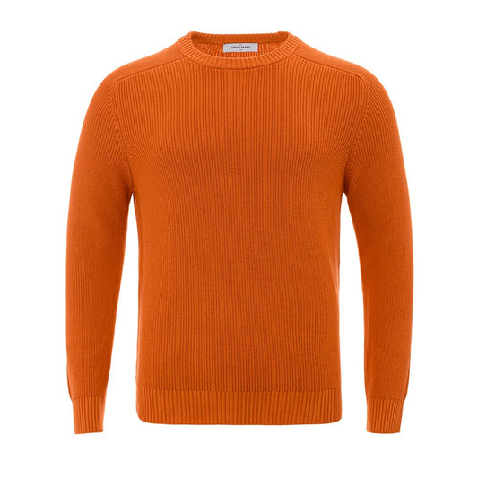 Gran Sasso italiensk bomulds chic orange sweater