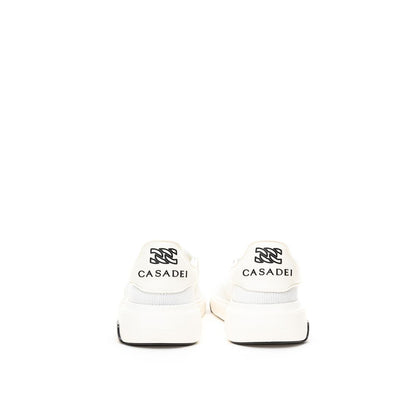 Casadei Elegante Hvide Lædersneakers