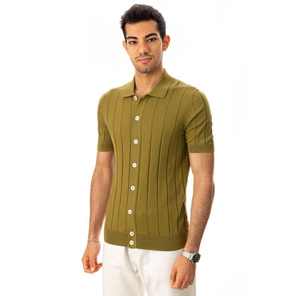 Gran Sasso Elegant Grøn Bomulds T-shirt til Herrer