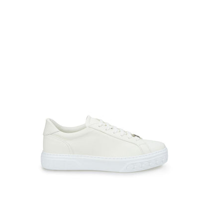 Casadei Slanke Hvide Lædersneakers