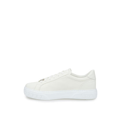 Casadei Slanke Hvide Lædersneakers