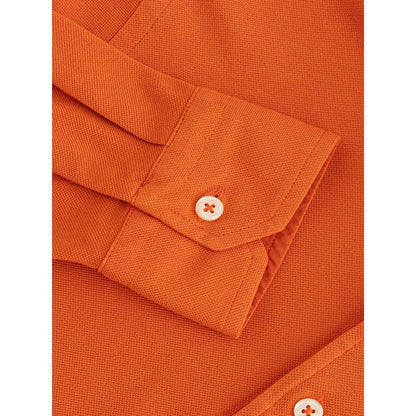 Gran Sasso Elegant Orange Bomuldspolo til Herrer