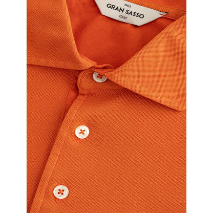 Gran Sasso Elegant Orange Bomuldspolo til Herrer
