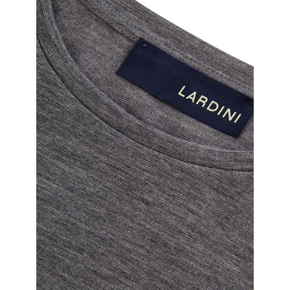 Lardini Elegant Grå Uld Designer T-shirt