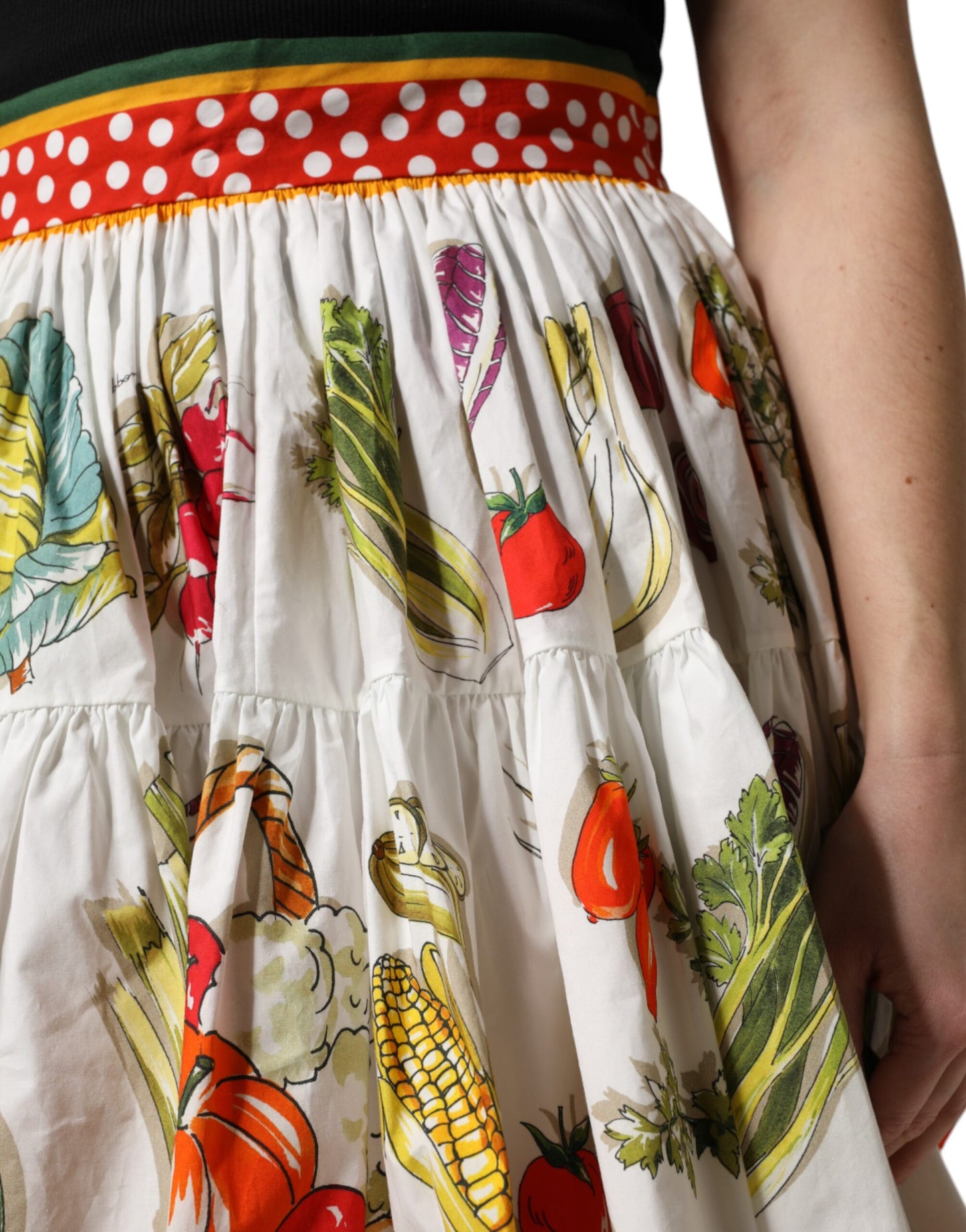 Dolce &amp; Gabbana Flerfarvet Printet Højtaljet Mini Nederdel