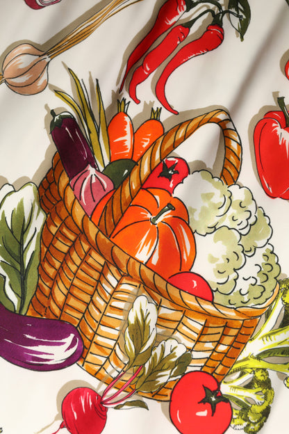 Dolce &amp; Gabbana Flerfarvet Højtaljet Midinederdel med Blyantssnit