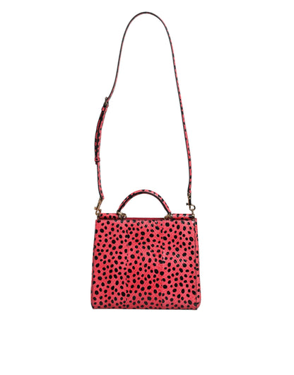Dolce &amp; Gabbana lyserød eksotisk lædertote-crossbody-taske med tophåndtag