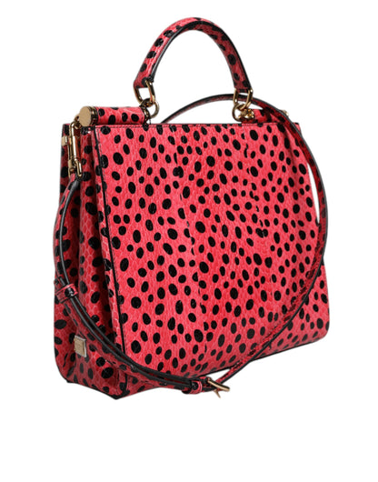 Dolce &amp; Gabbana lyserød eksotisk lædertote-crossbody-taske med tophåndtag