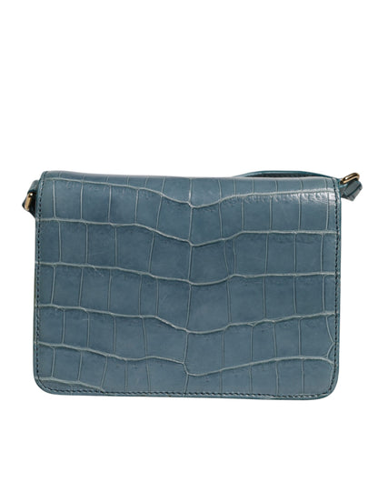 Dolce &amp; Gabbana Grøn Eksotisk Læder DG Plaque Crossbody Mini Taske