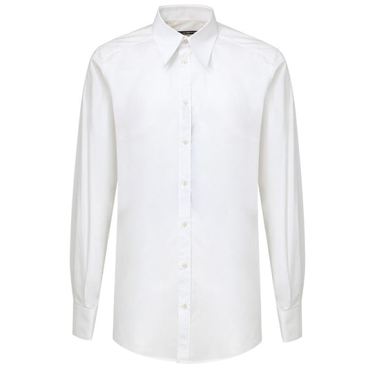 Dolce &amp; Gabbana Hvid Bomuldsskjorte