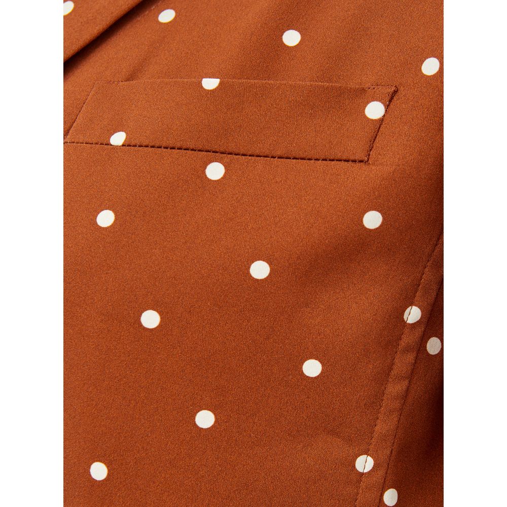 Lardini Chic Bomulds Brun Jakke til den Moderne Kvinde