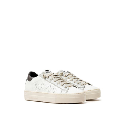 P448 Hvid Lædersneaker