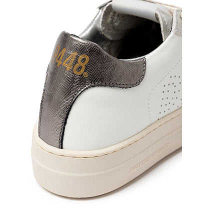 P448 Hvid Lædersneaker
