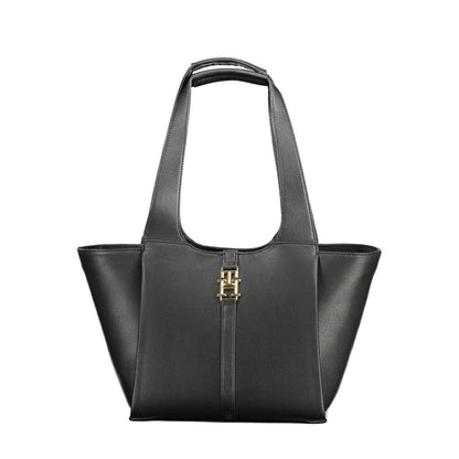 Tommy Hilfiger sort polyethylen damehåndtaske