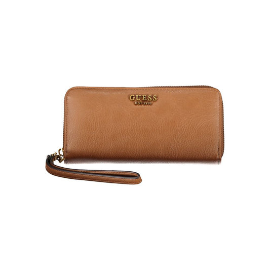 Guess Jeans Elegant Brun Lynlåspung med Flere Rum
