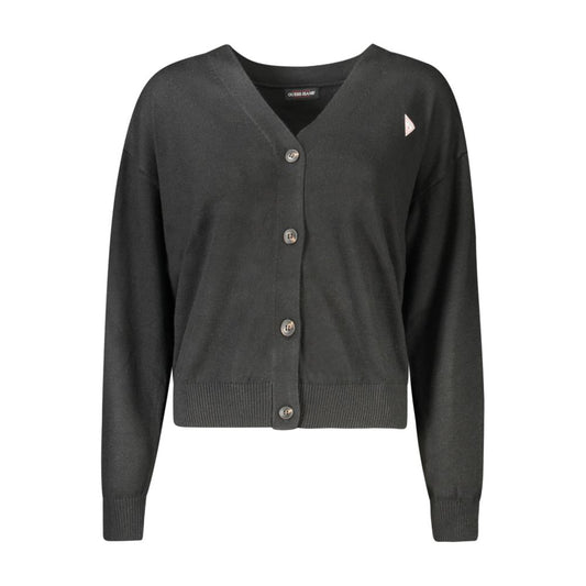 Guess Jeans Sort Polyester Dame Cardigan