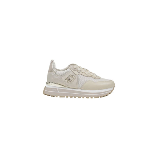 Liu Jo Cremefarvede Lædersneaker