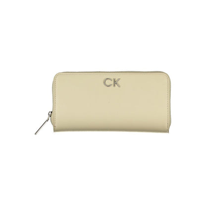 Calvin Klein Elegant Beige Lynlåspung med RFID-blokering