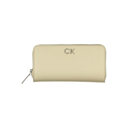 Calvin Klein Elegant Beige Lynlåspung med RFID-blokering