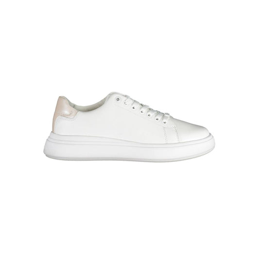 Calvin Klein Hvid Læder Dame Sneaker