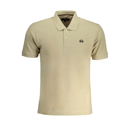 La Martina beige poloshirt i bomuld