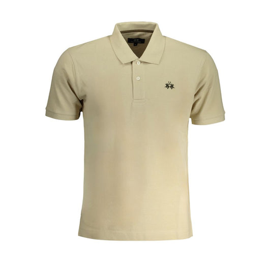 La Martina beige poloshirt i bomuld