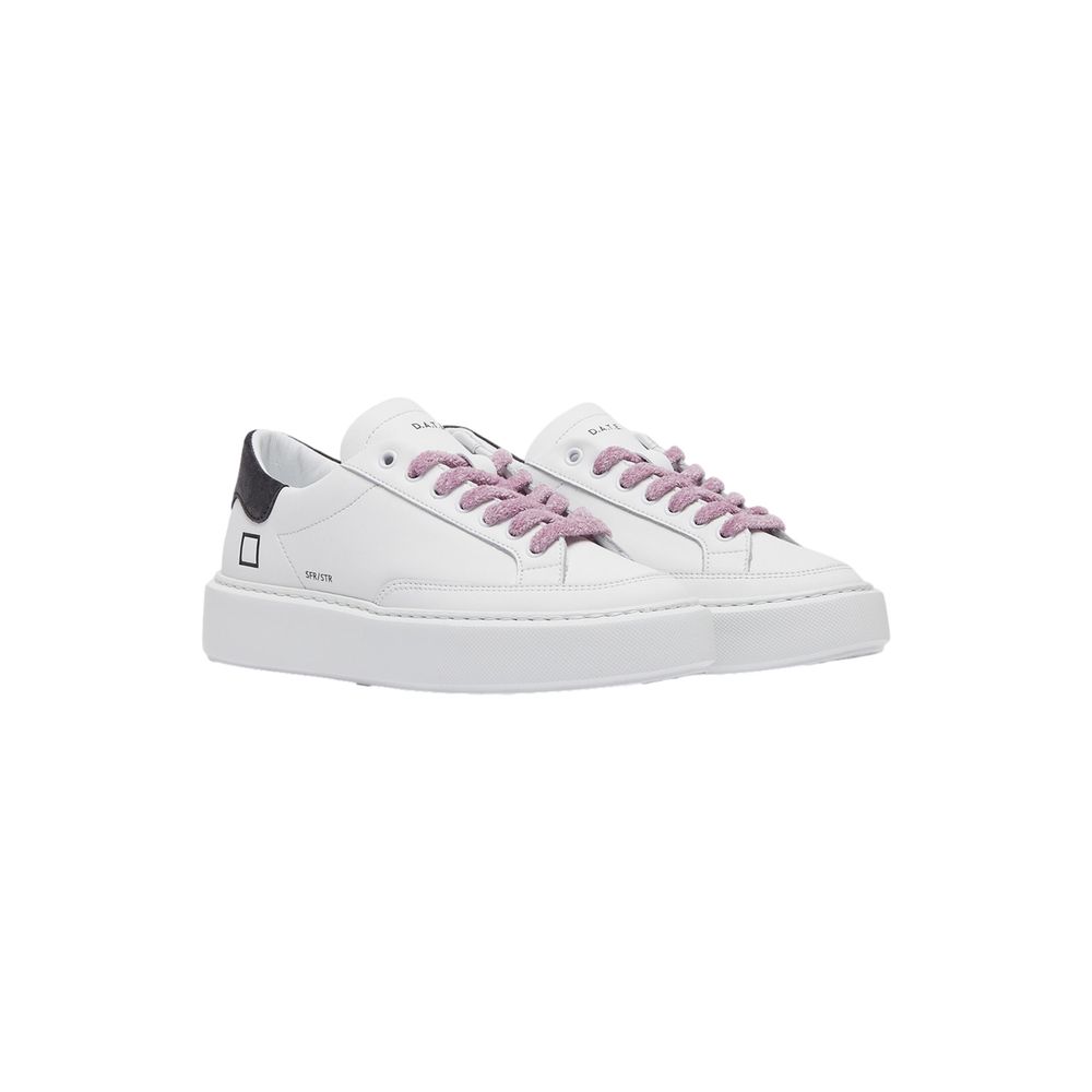 DATE Beige Lædersneaker