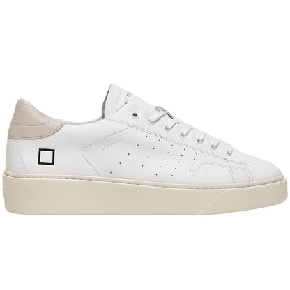 DATE Hvid Lædersneaker
