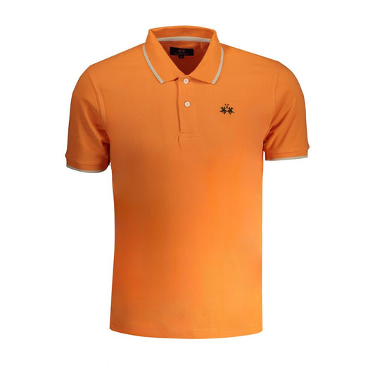 La Martina orange poloshirt i bomuld