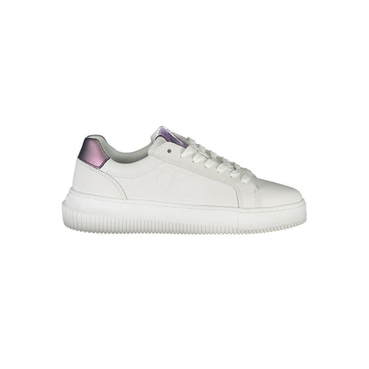 Calvin Klein Hvid Læder Dame Sneaker
