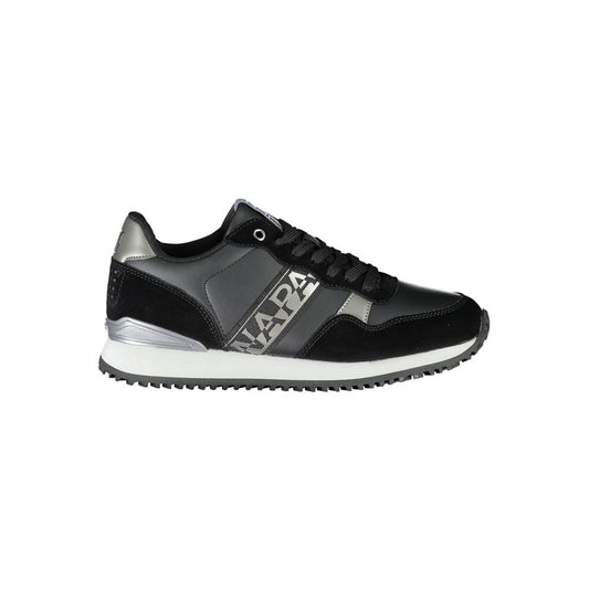 Napapijri Chic Sorte Sneakers med Snøre og Kontrastdetaljer