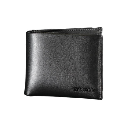 Calvin Klein Elegant Sort Læderpung med Dobbelt Rum