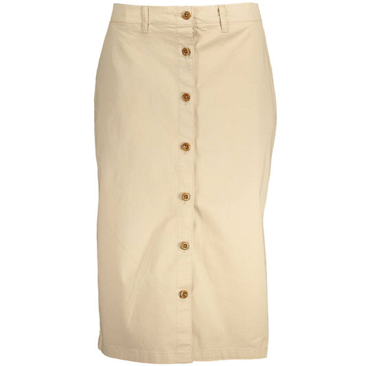 Gant Beige Bomuldsnederdel Til Kvinder