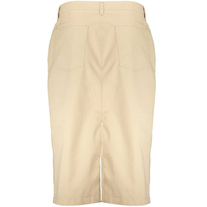 Gant Beige Bomuldsnederdel Til Kvinder