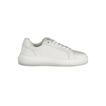 Calvin Klein Hvid Læder Dame Sneaker