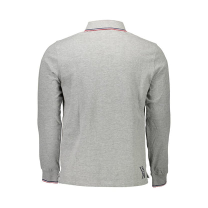 US POLO ASSN. Grå bomuldspoloshirt til mænd