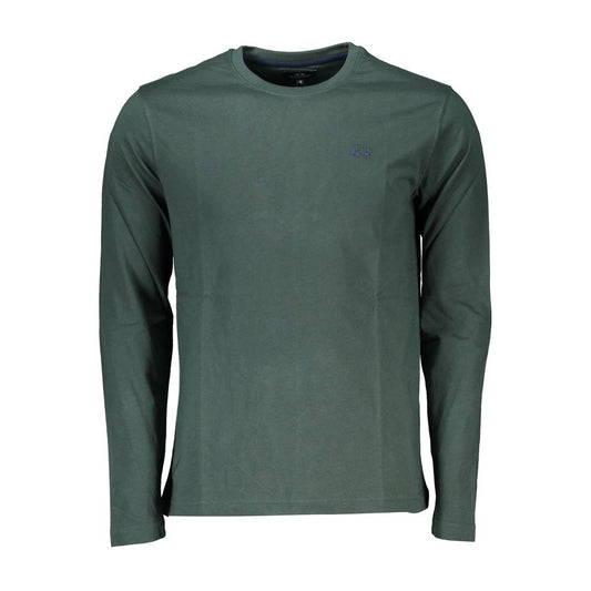 La Martina Elegant Grøn T-shirt med Rund Hals og Broderi
