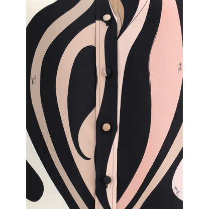 Emilio Pucci skjorte med marmorprint