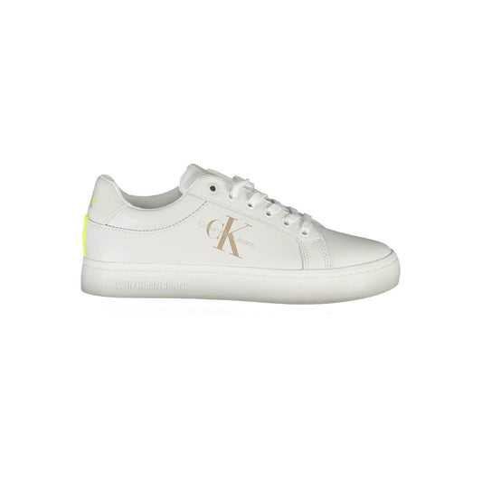 Calvin Klein Hvid Læder Dame Sneaker
