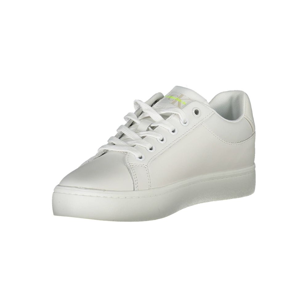 Calvin Klein Hvid Læder Dame Sneaker