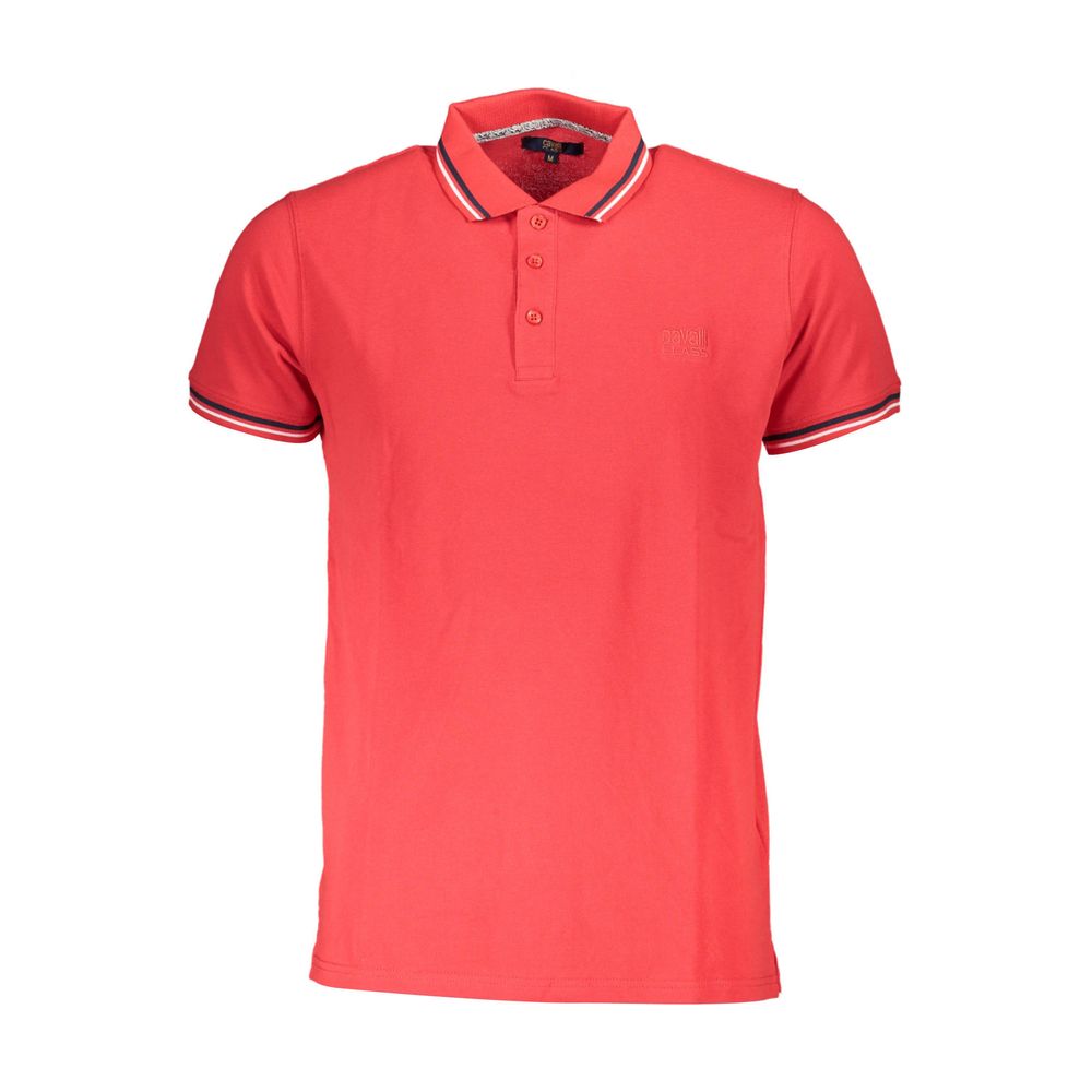 Cavalli Class rød bomuldspoloshirt