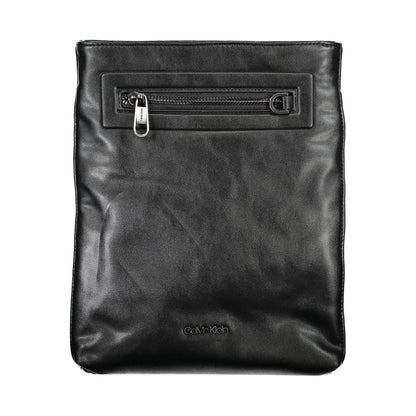 Calvin Klein Slank Sort Skuldertaske med Kontrastdetaljer