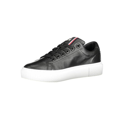 Tommy Hilfiger sort lædersneaker til kvinder