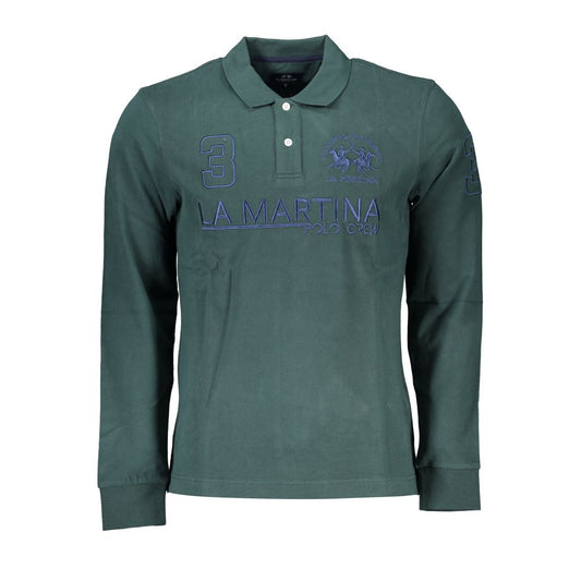 La Martina Classic Grøn Poloshirt med Broderidetaljer