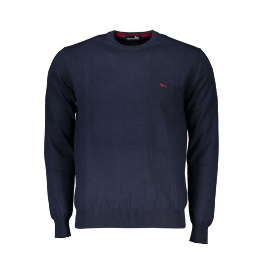 Harmont &amp; Blaine Rund Hals Broderet Blå Sweater