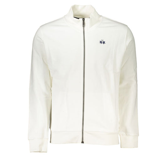 La Martina Elegant Hvid Fleece Sweatshirt - Regular Fit